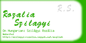 rozalia szilagyi business card
