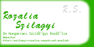 rozalia szilagyi business card